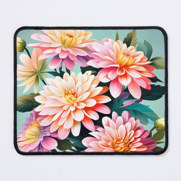 Item preview, Painting of Pink and Beige Zinnia Flowers designed and sold by Petalandfur.