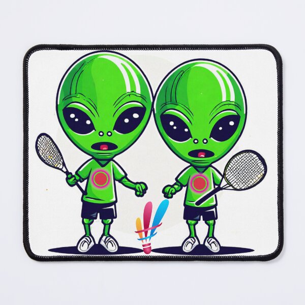 Item preview,  Aliens also like to play badminton. designed and sold by Zofia Sosnecka.