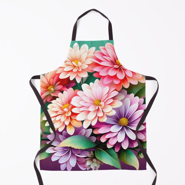 Item preview, Painting of Orange and Lilac Zinnia Flowers designed and sold by Petalandfur.