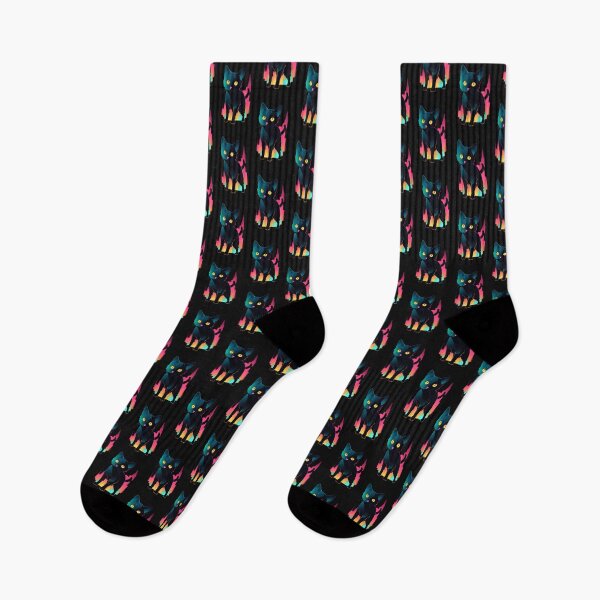 Item preview, neon black cat designed and sold by baspettersen.