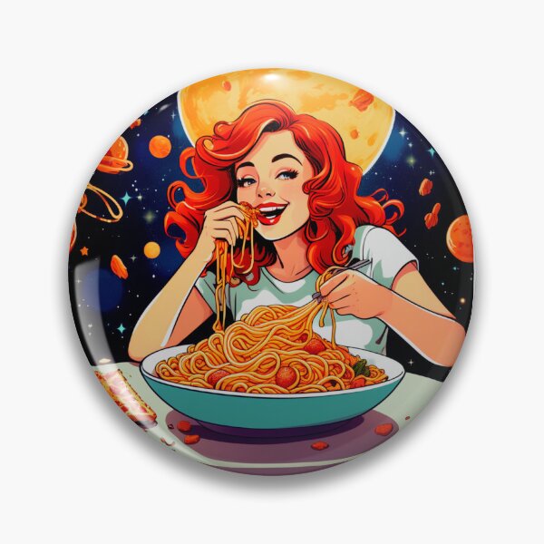 Artikelvorschau, Mädchen isst Spaghetti entworfen und verkauft von ShinjanPatra.