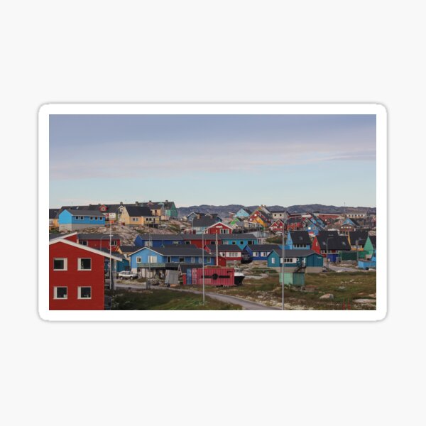 Colorful Greenlandic Houses Sticker
