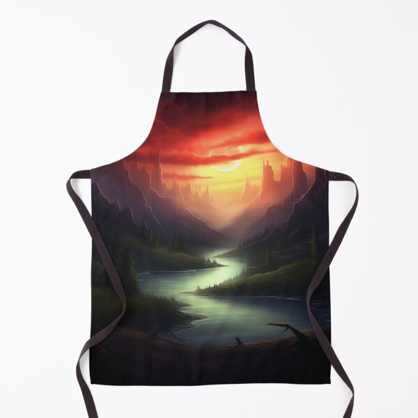 Item preview, Dark Fantasy Landscape - Fire In The Sky designed and sold by Fantasy Masterpiece.