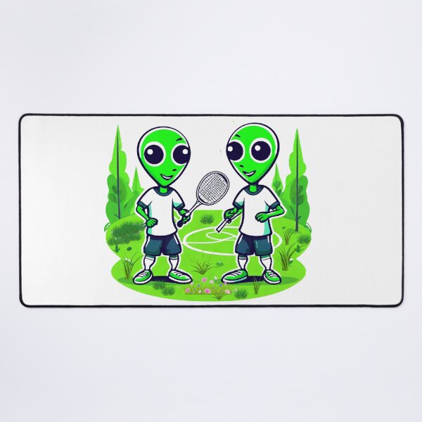 Item preview, Aliens also like to play badminton. designed and sold by Zofia Sosnecka.