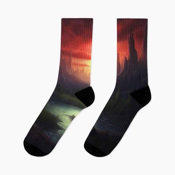 Item preview, Dark Fantasy Landscape - Red Sunset designed and sold by Fantasy Masterpiece.