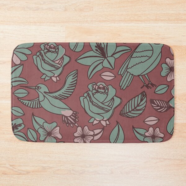 Item preview, Green bird brown background designed and sold by Mini-Anni.