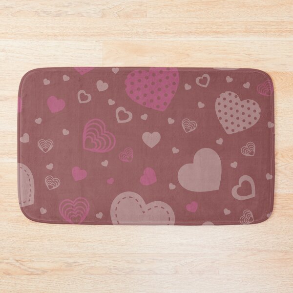 Item preview, Pink hearts brown background designed and sold by Mini-Anni.