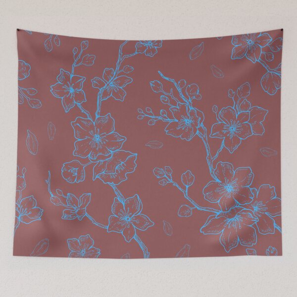 Item preview, Neon blue orchid brown background designed and sold by Mini-Anni.