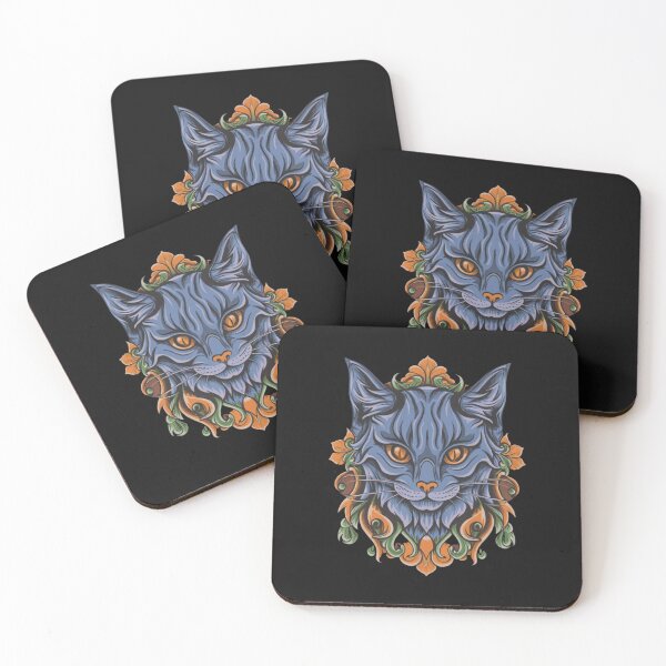 Item preview, Gothic Halloween Cat Tattoo designed and sold by Goku Creations.