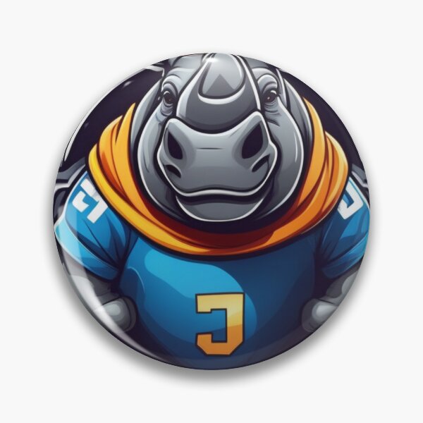 Aperçu de l'œuvre footballeur de rhinocéros créée et vendue par Eandbeyond.