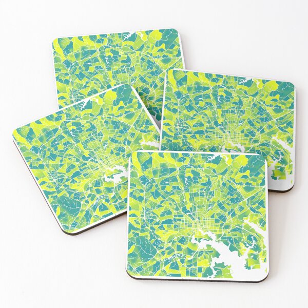 Item preview, Baltimore Maryland City Map - Green-Yellow Duotone designed and sold by StylishStacks.