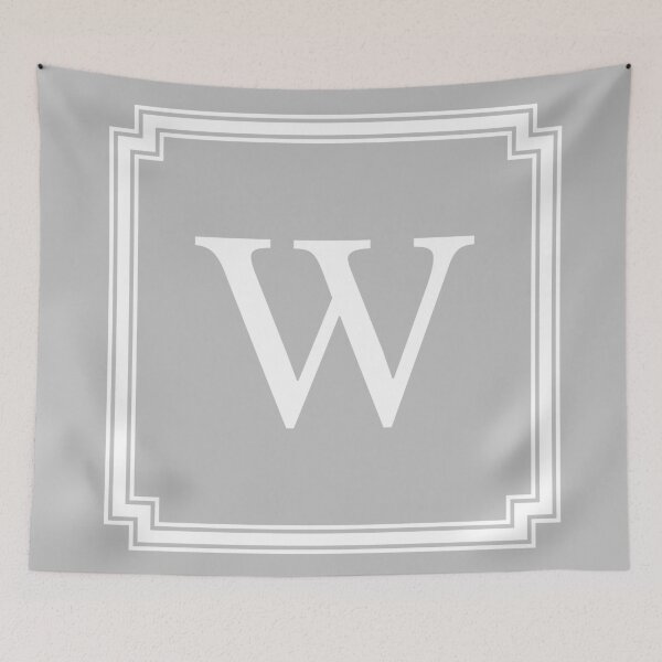 Item preview, Silver Gray Classy And Elegant Monogram W designed and sold by rewstudio.