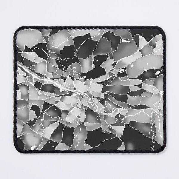 Item preview, Glasgow UK City Map - Black and White Monochrome designed and sold by StylishStacks.