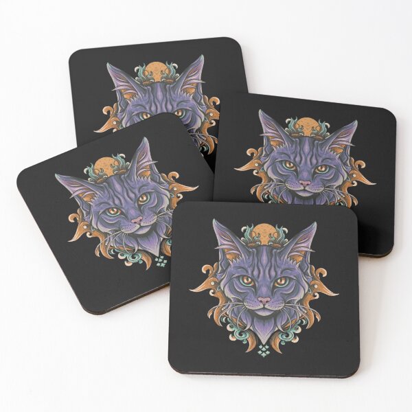 Item preview, Gothic Halloween Cat Tattoo designed and sold by Goku Creations.