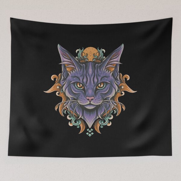 Item preview, Gothic Halloween Cat Tattoo designed and sold by Goku Creations.