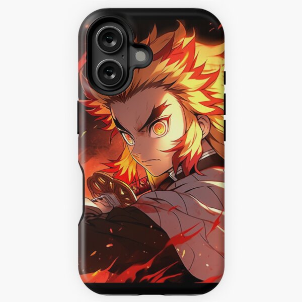 Vista previa del artículo con la obra «Asesino de demonios Rengoku», diseñado y vendido por Pixalaxy.