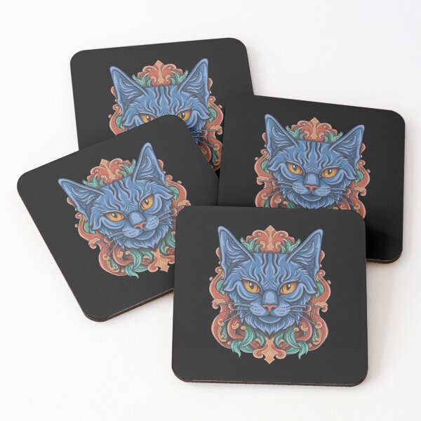 Item preview, Gothic Halloween Cat Tattoo designed and sold by Goku Creations.
