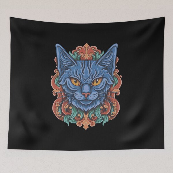 Item preview, Gothic Halloween Cat Tattoo designed and sold by Goku Creations.
