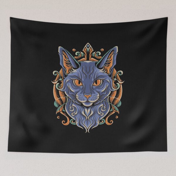 Item preview, Gothic Halloween Cat Tattoo designed and sold by Goku Creations.