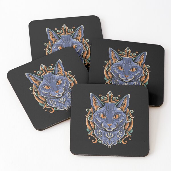 Item preview, Gothic Halloween Cat Tattoo designed and sold by Goku Creations.