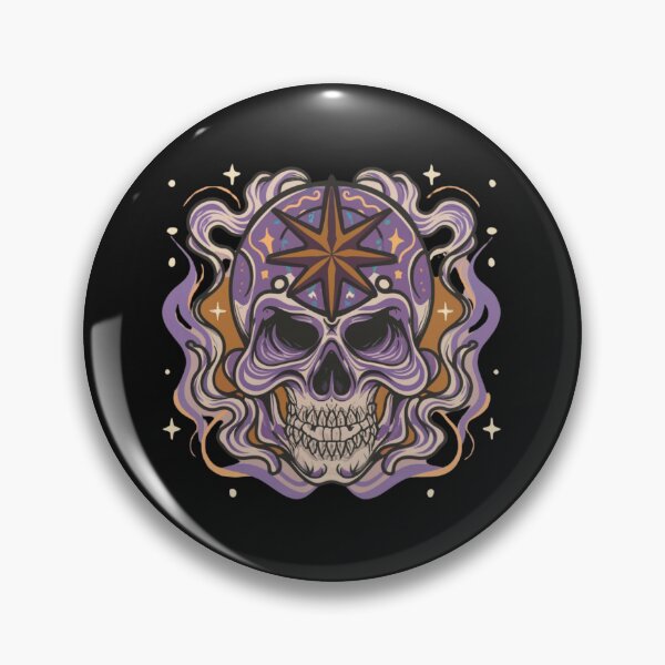 Item preview, Halloween skull and star head Tattoo designed and sold by Goku Creations.