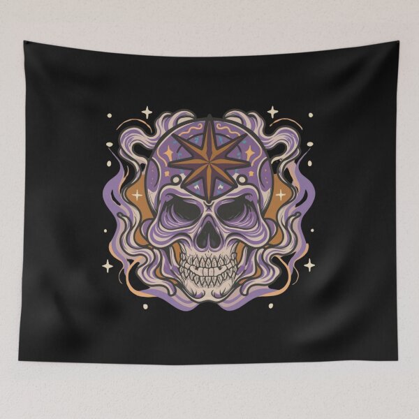 Item preview, Halloween skull and star head Tattoo designed and sold by Goku Creations.