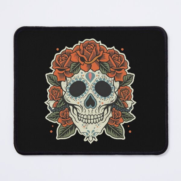 Item preview, American Traditional Death and Rebirth Skull Motif designed and sold by Goku Creations.