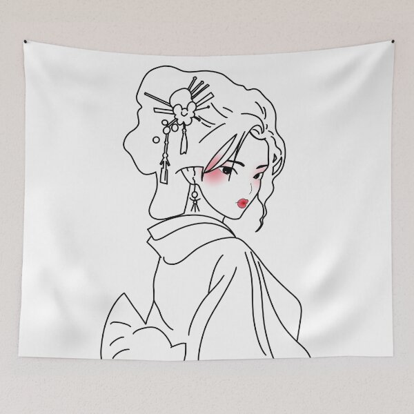 Artikelvorschau, Prinzessin Akemi Strichzeichnungen // entworfen und verkauft von Art by Maria Milenova.