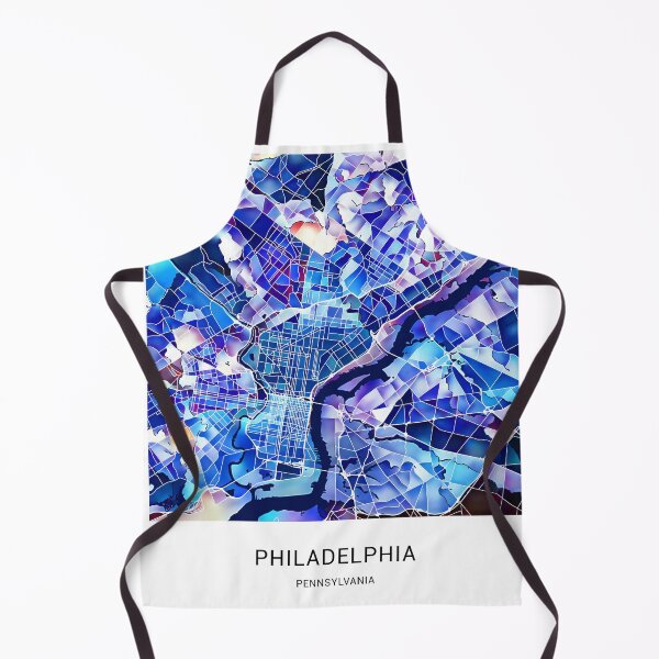 Item preview, Philadelphia Pennsylvania Named City Map - Marine Blue designed and sold by StylishStacks.