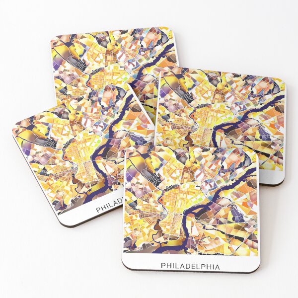 Item preview, Philadelphia Pennsylvania Named City Map - Golden Yellow designed and sold by StylishStacks.