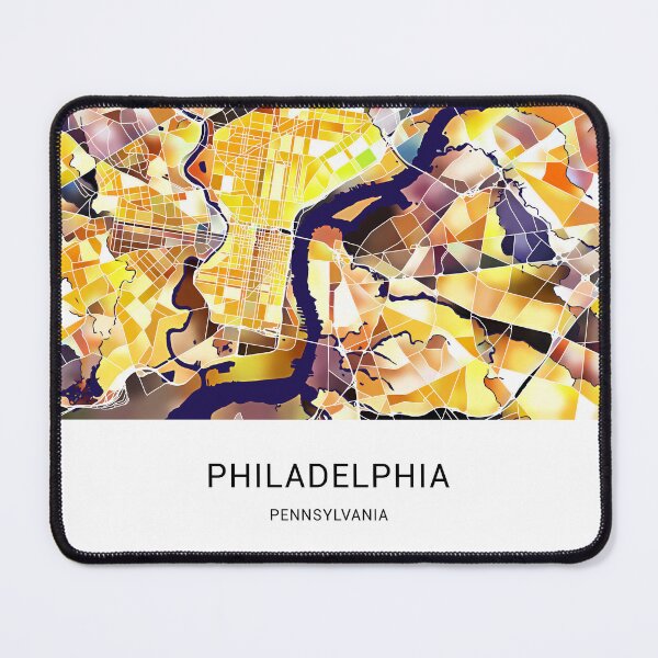 Item preview, Philadelphia Pennsylvania Named City Map - Golden Yellow designed and sold by StylishStacks.