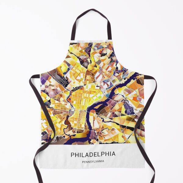 Item preview, Philadelphia Pennsylvania Named City Map - Golden Yellow designed and sold by StylishStacks.