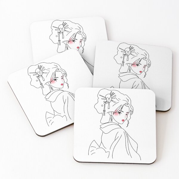 Aperçu de l'œuvre Dessin au trait princesse Akemi // créée et vendue par Art by Maria Milenova.