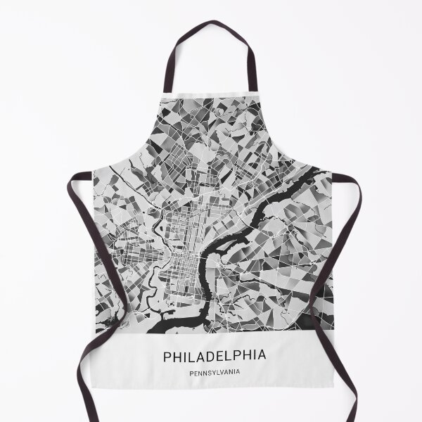Item preview, Philadelphia Pennsylvania Named City Map - Black and White Monochrome designed and sold by StylishStacks.