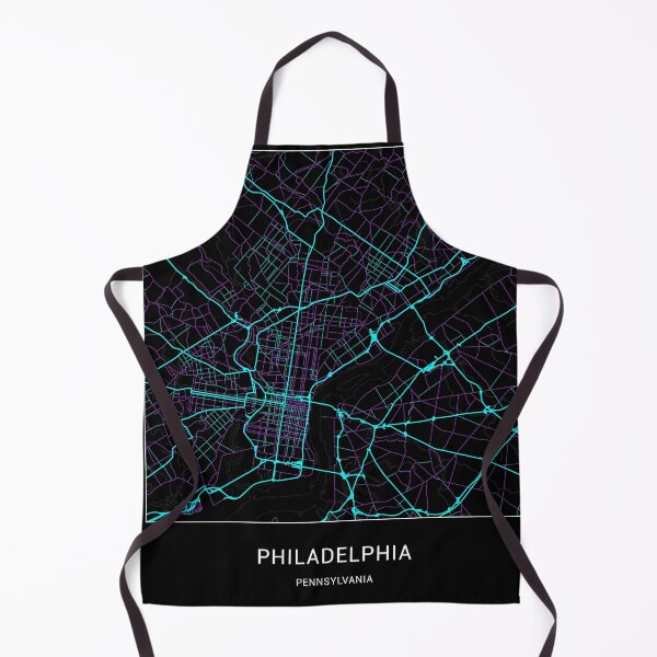 Item preview, Philadelphia Pennsylvania Named City Map - Neon Fantasy designed and sold by StylishStacks.