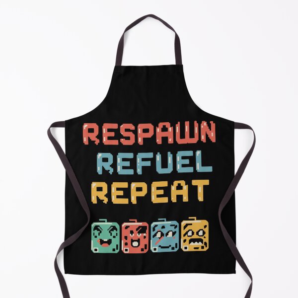 Item preview, RESPAWN, REFUEL, REPEAT in pixel emoji style designed and sold by XYDstore.