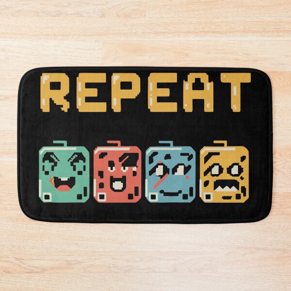 Item preview, RESPAWN, REFUEL, REPEAT in pixel emoji style designed and sold by XYDstore.