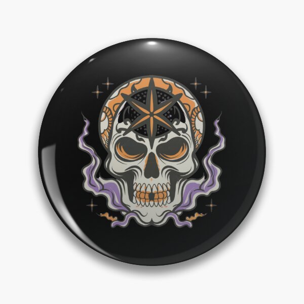 Item preview, Halloween skull and star head Tattoo designed and sold by Goku Creations.