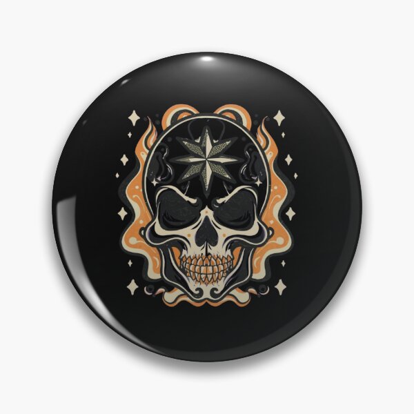 Item preview, Halloween skull and star head Tattoo designed and sold by Goku Creations.