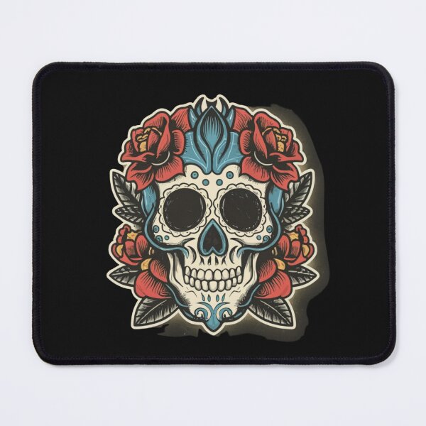 Item preview, American Traditional Death and Rebirth Skull Motif designed and sold by Goku Creations.