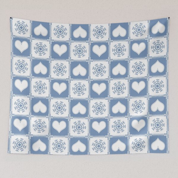 Item preview, Snowflakes and Hearts Chalet Chic designed and sold by AntiqueImages.