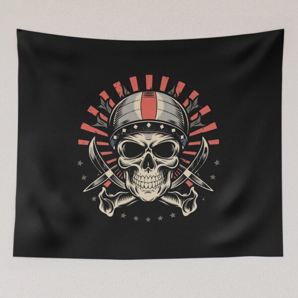 Item preview, American Traditional Death and Glory Skull Tattoo designed and sold by Goku Creations.