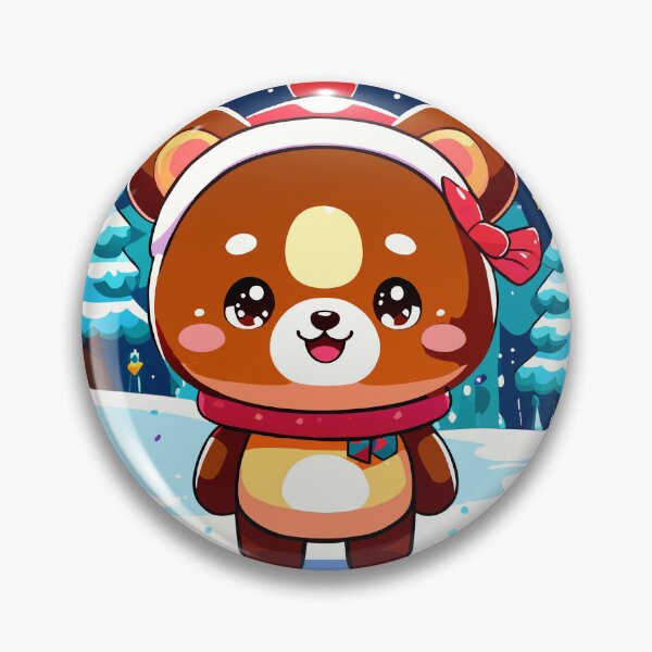 Item preview, Winter Whimsy: Cute Bear Vector Illustration on Redbubble designed and sold by CutesyKoala.