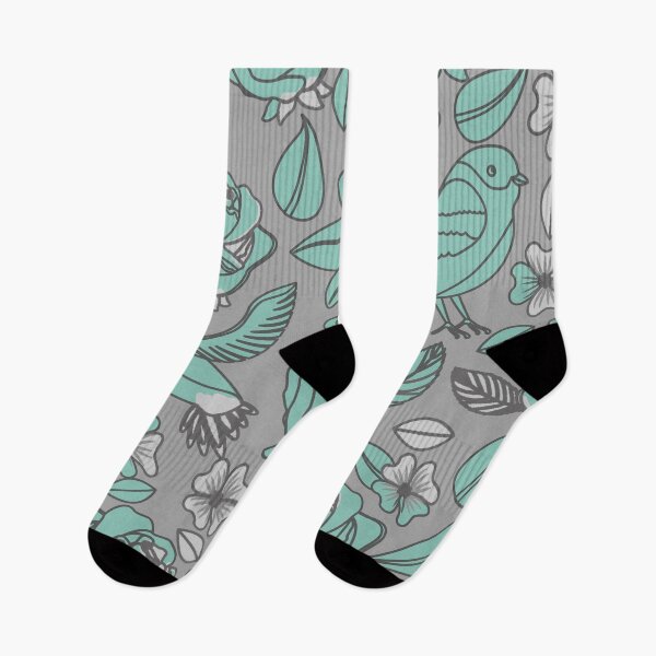Item preview, Mint green bird gray background designed and sold by Mini-Anni.
