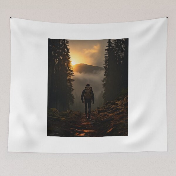 Item preview, Hiking Solitude: A Journey Through the Foggy Forest designed and sold by Shirtastically.