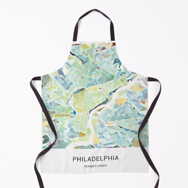Item preview, Philadelphia Pennsylvania Named City Map - Pastel Color Scheme designed and sold by StylishStacks.