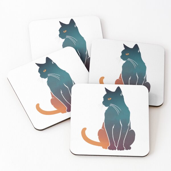 Item preview, Harmonious cat in gradient color designed and sold by MarketMovers.
