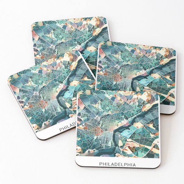 Item preview, Philadelphia Pennsylvania Named City Map - Lush Green designed and sold by StylishStacks.