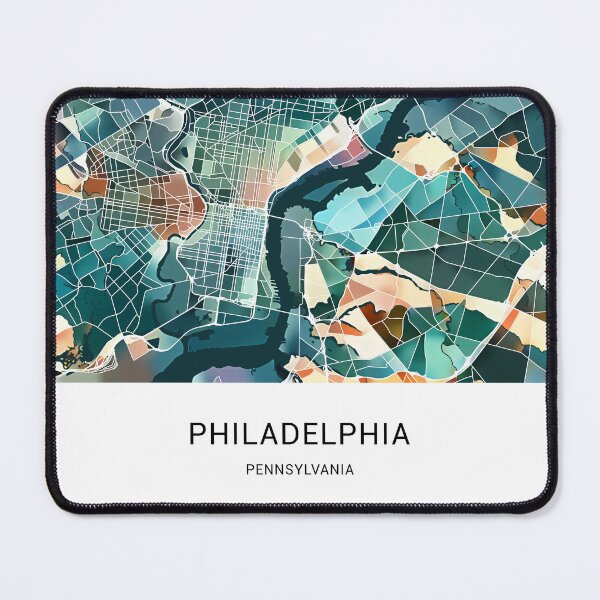 Item preview, Philadelphia Pennsylvania Named City Map - Lush Green designed and sold by StylishStacks.
