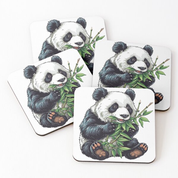Item preview, Panda's Snack Time: Adorable Bamboo Muncher designed and sold by Sventek.